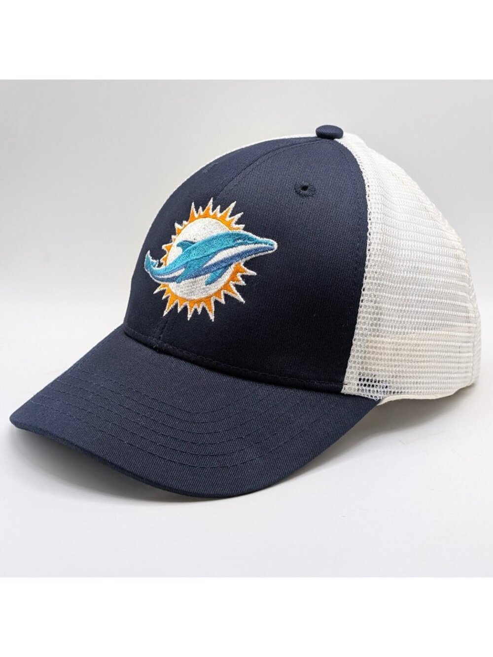 Dunbrooke NFL Miami Dolphins Snapback Cap Adult Mesh Back Hat Football Navy Blue